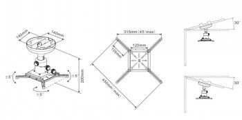 Multibrackets Mb Projector Ceiling Mount 200 – 2