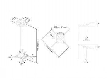 Multibrackets Mb Projector Ceiling Mount 1600-3000 – 2
