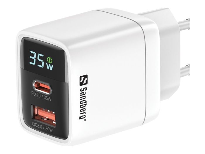 SANDBERG 2in1 Charger 1xUSB-C 1xUSB 35W