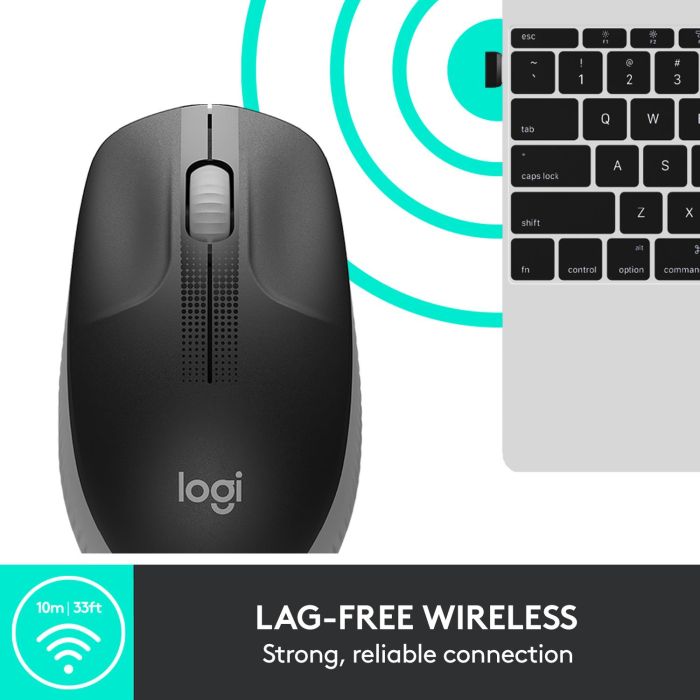 MOUSE USB OPTICAL WRL M190/GREY 910-005906 LOGITECH – 9
