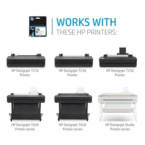 HP 712 (3ED70A) Ink Cartridge, Black – 2