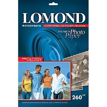 Lomond Premium Photo Paper Super Glossy 260 g/m2 A4, 20 sheets, Bright – 2