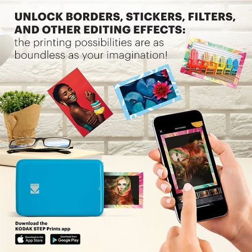 Kodak STEP Instant Mobile Photo printer Colour ZINK 2x3'' 1 ppm, Bluetooth, Blue – 6