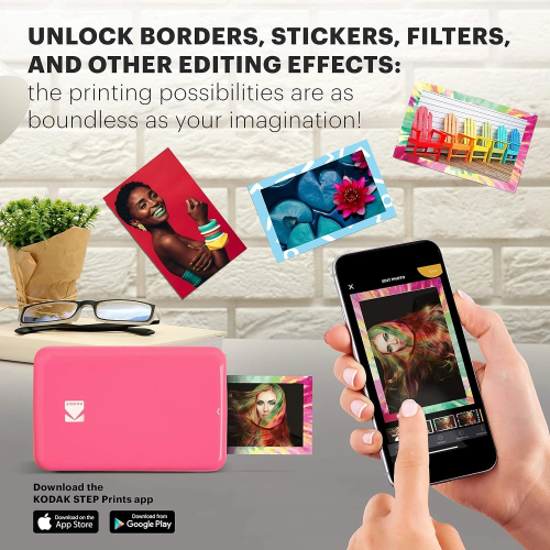 Kodak STEP Instant Mobile Photo printer Colour ZINK 2x3'' 1 ppm, Bluetooth, Pink – 6