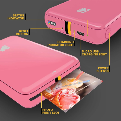 Kodak STEP Instant Mobile Photo printer Colour ZINK 2x3'' 1 ppm, Bluetooth, Pink – 2