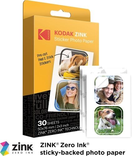 Kodak ZINK 2x3'' 50x76 mm 30 Sheets Pre-Cut Sticker Photo Paper – 2