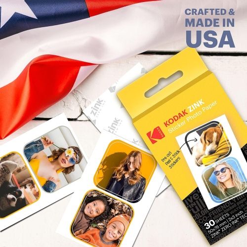 Kodak ZINK 2x3'' 50x76 mm 30 Sheets Pre-Cut Sticker Photo Paper – 6
