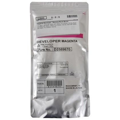 Ricoh D2589670 (D258-9670) Developer, Magenta