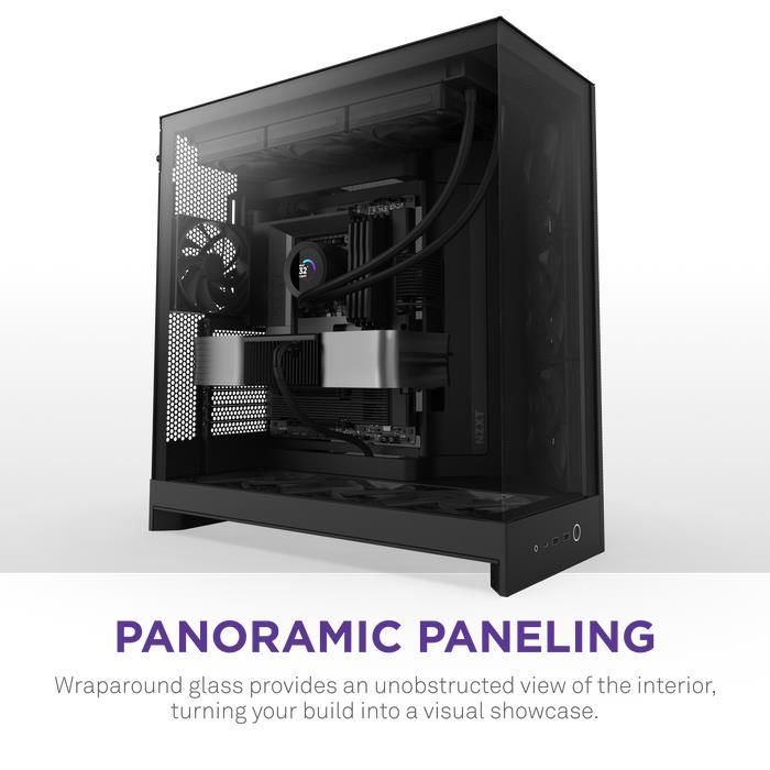 Case NZXT ATX/micro ATX/Mini-ITX/EATX Black Midi Tower PC – 6