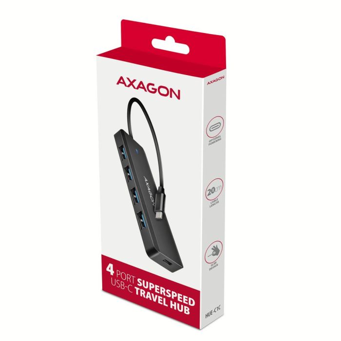 I/O HUB USB-C TRAVEL/0.19M HUE-C1C AXAGON – 7