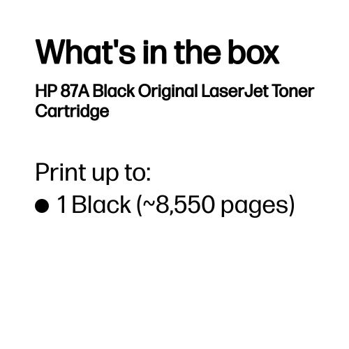 HP 87A (CF287A) Toner Cartridge, Black – 4