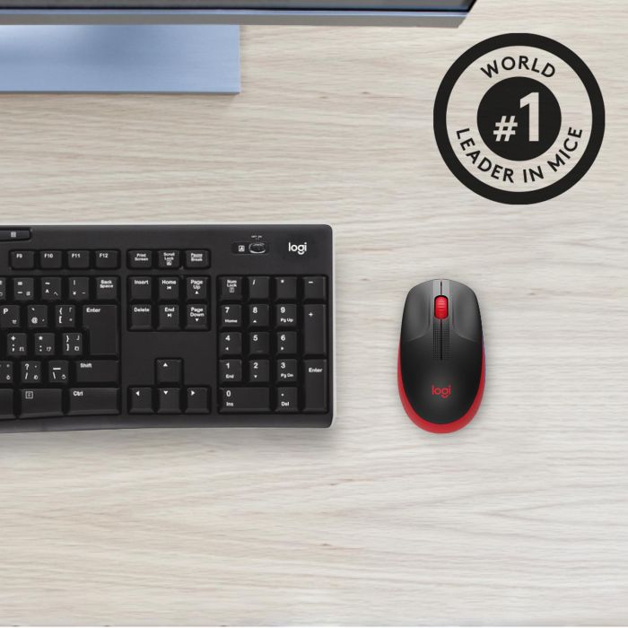 MOUSE USB OPTICAL WRL M190/RED 910-005908 LOGITECH – 5