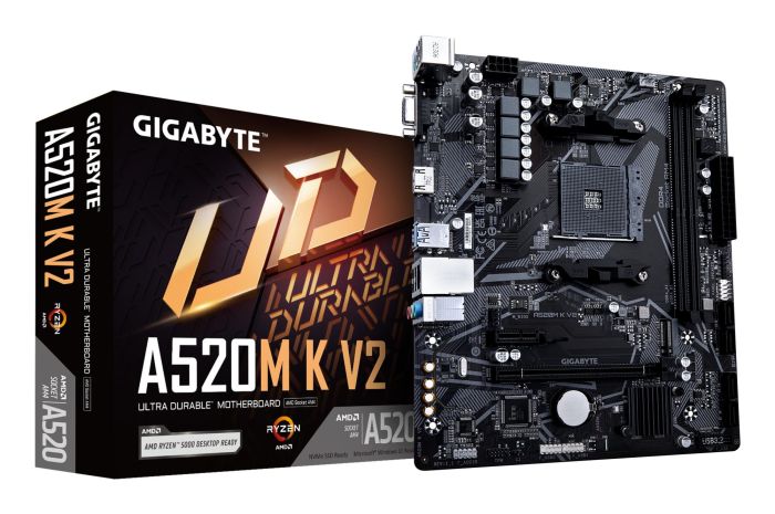 Mainboard GIGABYTE AMD A520 SAM4 Micro-ATX 1xPCI-Express 3.0 1x DDR4