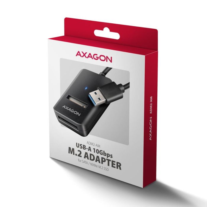 SSD ACC ADAPTER USB3.2/M.2/10GBPS 0.1M ADM2-AM AXAGON – 2