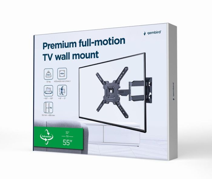 TV SET ACC WALL MOUNT 32-55"/WM-55ST-01 GEMBIRD – 9