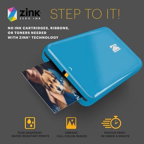 Kodak STEP Instant Mobile Photo printer Colour ZINK 2x3'' 1 ppm, Bluetooth, Blue – 4