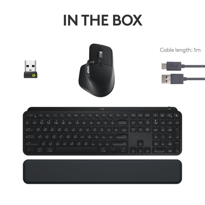KEYBOARD +MOUSE COMBO MXKEYS S/BLACK 920-011614 LOGITECH – 14