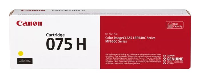 Canon CRG 075H Y (6366C002) Toner Cartridge, Yellow – 9