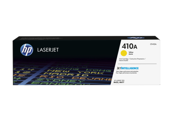 HP 410A (CF412A) Toner Cartridge, Yellow