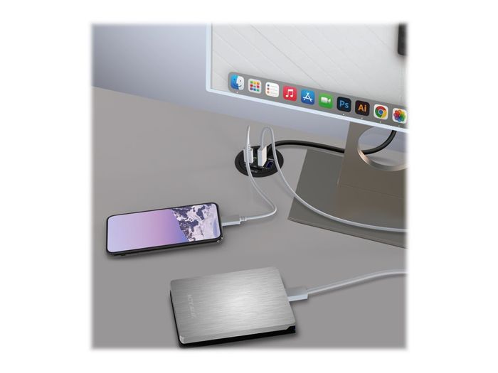 ICY BOX IB-HUB1404A Desk Hub 2x USB 3.0 – 7