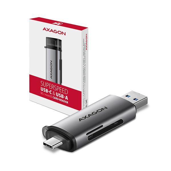 MEMORY READER USB-C+USB3.2 2SL/SD/MICROSD CRE-SAC AXAGON – 12