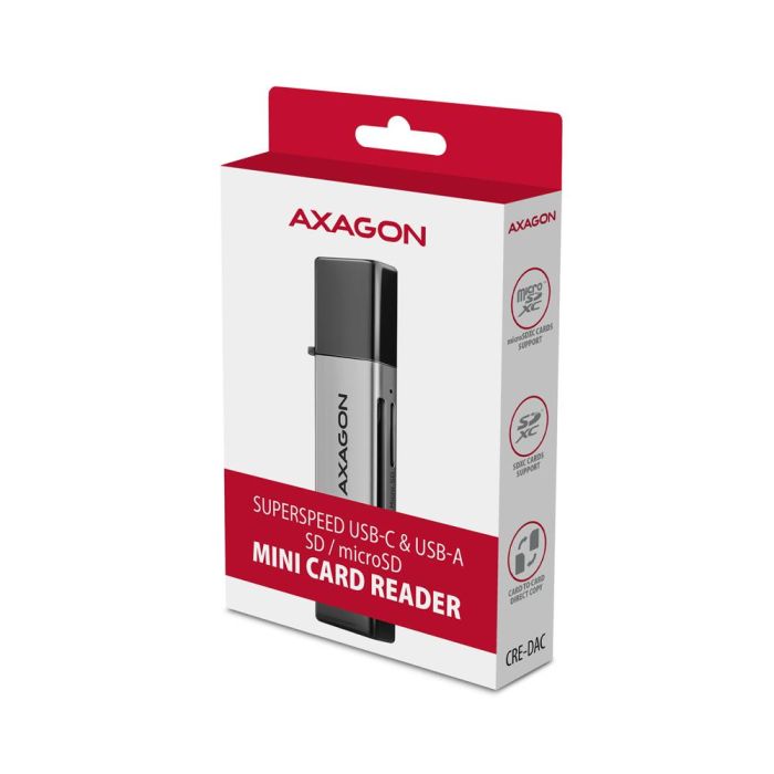 MEMORY READER USB-C+USB3.2 2SL/SD/MICROSD CRE-DAC AXAGON – 8