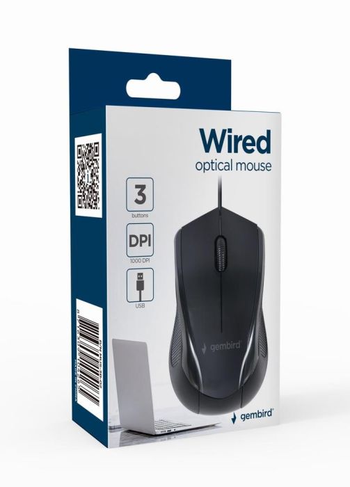 MOUSE USB OPTICAL/BLACK MUS-3B-02 GEMBIRD – 2