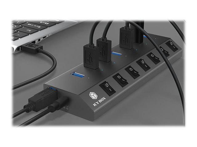 ICY BOX IB-HUB1701-C3 7-port hub – 7