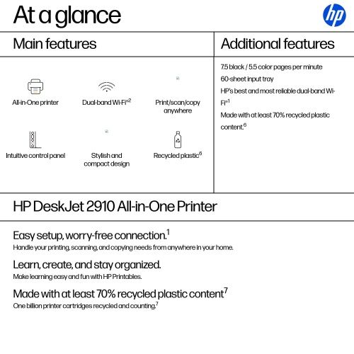 HP DeskJet 2910 AiO Printer Inkjet Colour MFP A4 7.5 ppm USB Wi-Fi – 3
