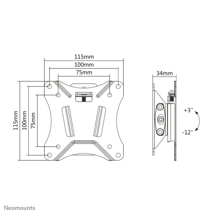 TV SET ACC WALL MOUNT 10-30"/BLACK NM-W60BLACK NEOMOUNTS – 11