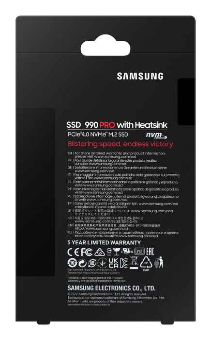 SSD SAMSUNG 990 PRO with Heatsink 2TB – 9