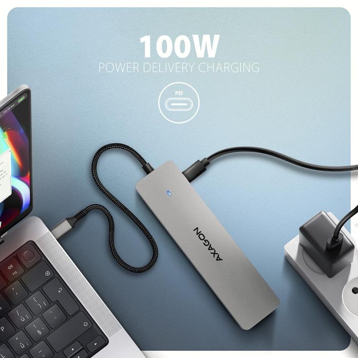 I/O HUB USB-C 7IN1 DUAL 4K/0.15M HMC-7HX2 AXAGON – 8