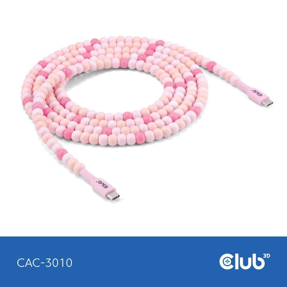 CABLE USB-C TO USB-C/PINK CAC-3010 CLUB3D