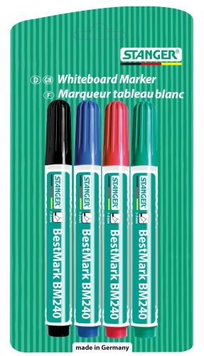 STANGER whiteboard MARKER BM240 1-3 mm, set 4-er 002510