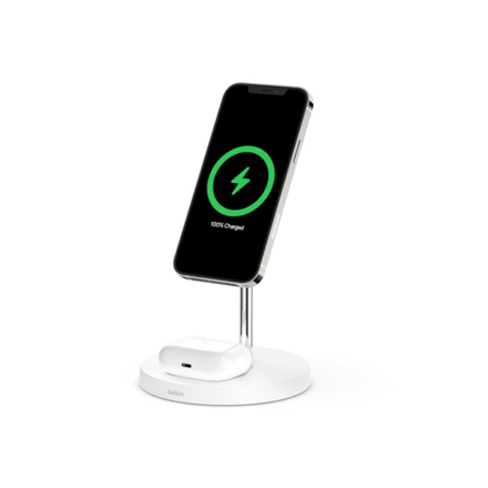 Belkin Pro MagSafe 2in1 Wireless Charging Stand + AC Power Adapter  BOOST CHARGE White