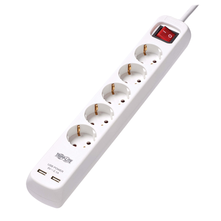 Tripp Lite Power Strip PS5G3USB 5xSchuko Outlets