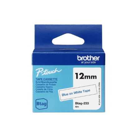 Brother BTAG-233 Blue on White Btag