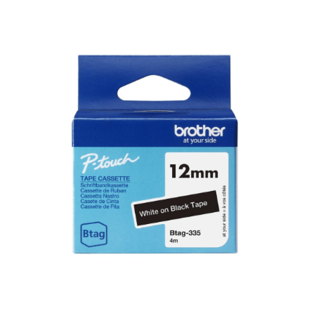 Brother BTAG-335 White on Black Btag
