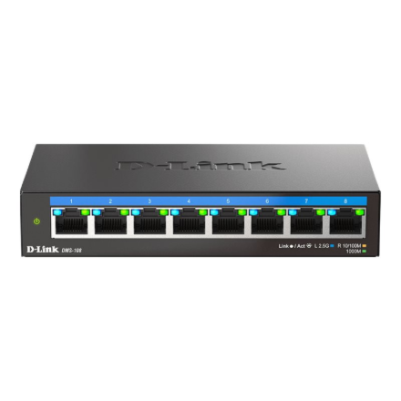 D-LINK DMS-108/E 8-Port 2.5G Multi-Gigabit Desktop Switch D-Link