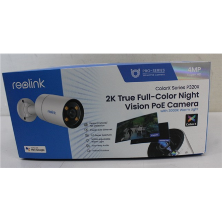 SALE OUT. Reolink ColorX Series P320X 2K 4MP True Color Night Vision PoE Camera Reolink 2K True Color Night Vision PoE Camera