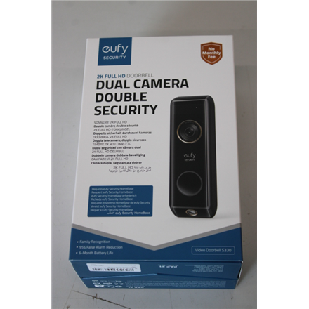 SALE OUT. Anker Eufy Doorbell 2 Pro, Black Anker Eufy Doorbell 2 Pro UNPACKED, SCRATCHED TOP