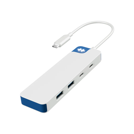 Hyper HyperDrive Flex 4 Port USB-C Combo Hub, White/Blue HD5200BUGL