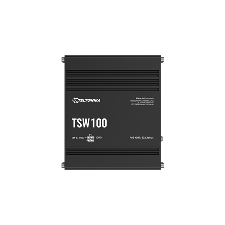 Teltonika Ethernet Switch 5x1GbE, POE af/at (TSW100010040) TSW100 Unmanaged