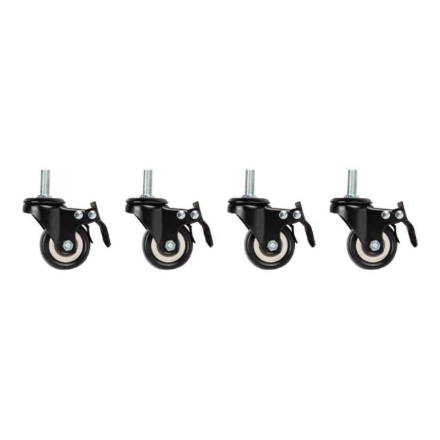 Lanberg Castors with thread and brake for wall mounting cabinets, 4 pcs AK-1601-B