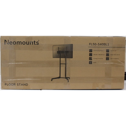 SALE OUT. Neomounts FL50-540BL1 TV trolley - 37-70" - max 50 kg - manual h 128,5-145 cm - VESA 100x100-600x400 - black Neomounts Floor stand FL50-540BL1 TV trolley