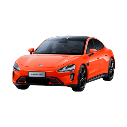 Xiaomi SU7 1:18 Die-cast Model Car Lava Orange Zinc alloy, ABS, SAN and PVC