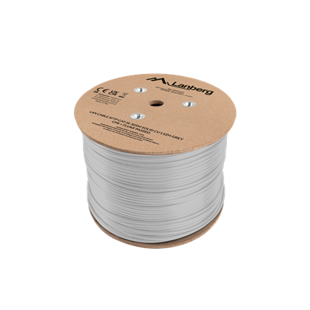Lanberg Lan Cable Cat.5e SFTP 305M Solid CU LSZH Grey CPR+ Fluke Passed LCS5L-11CU-0305-S