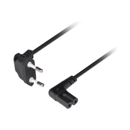 Lanberg CEE 7/16 to EC 320 C7 Euro (radio) power cord 1.8m angled VDE CA-C7CA-12CC-0018-BK