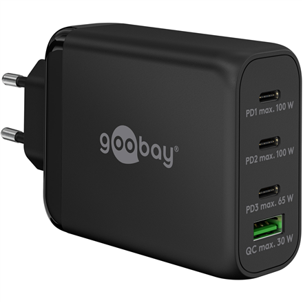 Goobay 100 W USB-C PD GaN Multiport Fast Charger, Black