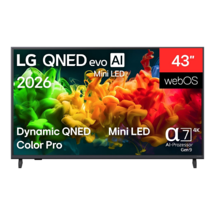 LG QNED 4K evo AI Mini LED TV 43QNED8EB3F 43
